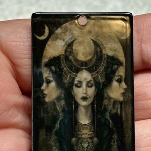 Mystical Black and Gold Pendant